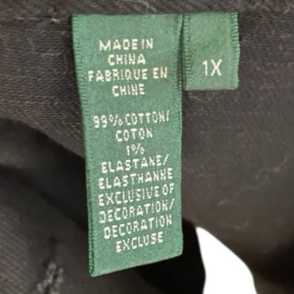 Lauren Jeans Co. Southwest Aztec Beaded Detail Black Jean Jacket 1X plus western - Picture 6 of 7